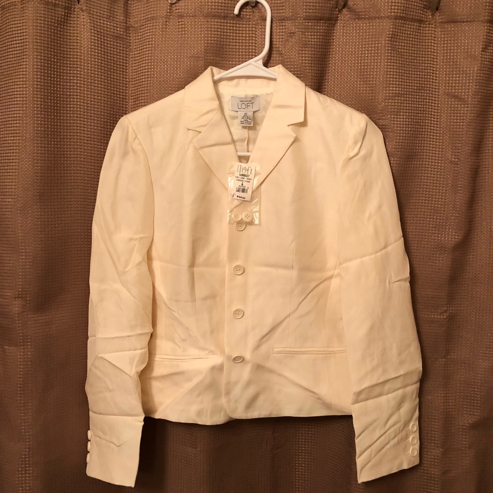 Brand new LOFT all white blazer NWT